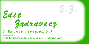 edit zadravecz business card